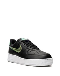 schwarze Leder niedrige Sneakers von Nike