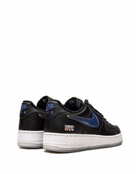 schwarze Leder niedrige Sneakers von Nike