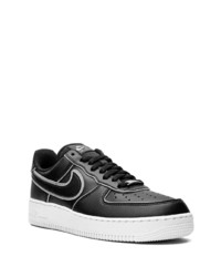 schwarze Leder niedrige Sneakers von Nike