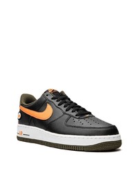 schwarze Leder niedrige Sneakers von Nike