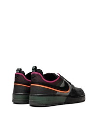 schwarze Leder niedrige Sneakers von Nike