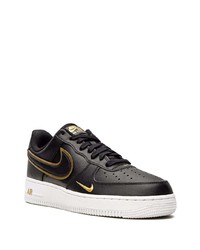 schwarze Leder niedrige Sneakers von Nike