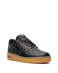 schwarze Leder niedrige Sneakers von Nike