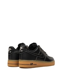 schwarze Leder niedrige Sneakers von Nike