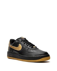 schwarze Leder niedrige Sneakers von Nike