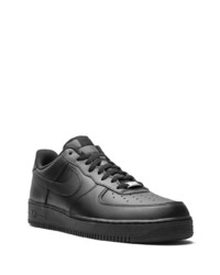 schwarze Leder niedrige Sneakers von Nike