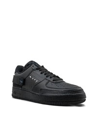 schwarze Leder niedrige Sneakers von Nike