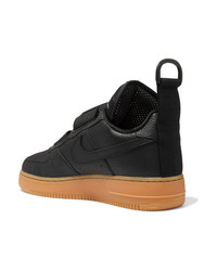 schwarze Leder niedrige Sneakers von Nike