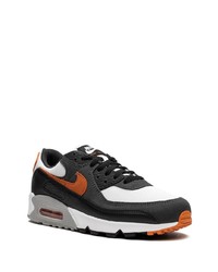 schwarze Leder niedrige Sneakers von Nike