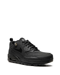 schwarze Leder niedrige Sneakers von Nike