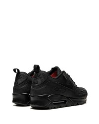 schwarze Leder niedrige Sneakers von Nike