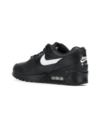 schwarze Leder niedrige Sneakers von Nike