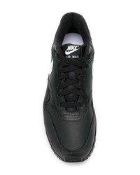 schwarze Leder niedrige Sneakers von Nike