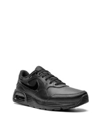 schwarze Leder niedrige Sneakers von Nike