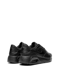 schwarze Leder niedrige Sneakers von Nike