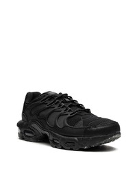 schwarze Leder niedrige Sneakers von Nike