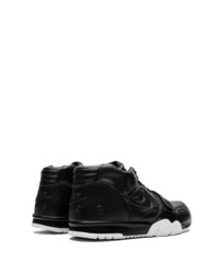 schwarze Leder niedrige Sneakers von Nike