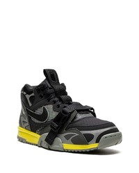 schwarze Leder niedrige Sneakers von Nike