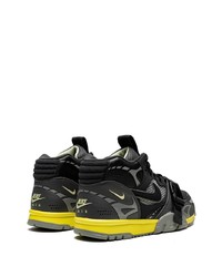 schwarze Leder niedrige Sneakers von Nike