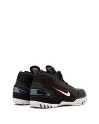 schwarze Leder niedrige Sneakers von Nike