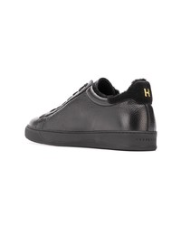 schwarze Leder niedrige Sneakers von Henderson Baracco