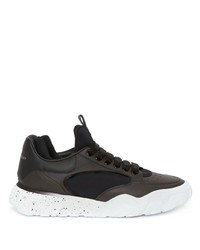 schwarze Leder niedrige Sneakers von Alexander McQueen