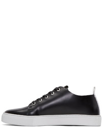 schwarze Leder niedrige Sneakers von McQ