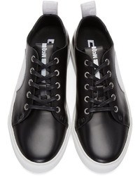 schwarze Leder niedrige Sneakers von McQ