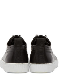 schwarze Leder niedrige Sneakers von McQ