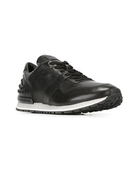 schwarze Leder niedrige Sneakers von Tod's