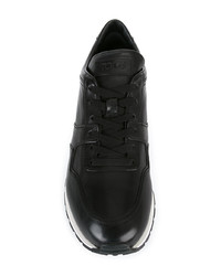 schwarze Leder niedrige Sneakers von Tod's