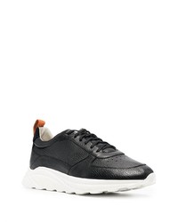 schwarze Leder niedrige Sneakers von Henderson Baracco