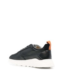 schwarze Leder niedrige Sneakers von Henderson Baracco