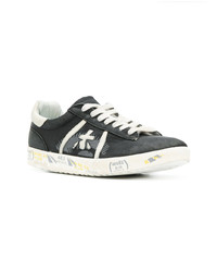 schwarze Leder niedrige Sneakers von Premiata