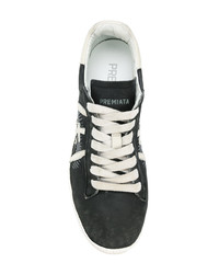 schwarze Leder niedrige Sneakers von Premiata