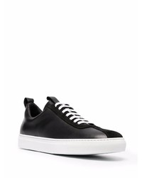 schwarze Leder niedrige Sneakers von Scarosso