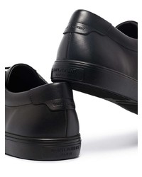 schwarze Leder niedrige Sneakers von Saint Laurent