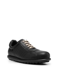 schwarze Leder niedrige Sneakers von Camper