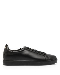 schwarze Leder niedrige Sneakers von Armani Exchange