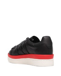 schwarze Leder niedrige Sneakers von Y-3