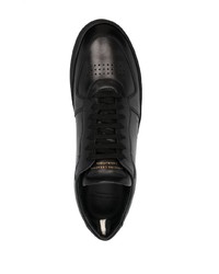 schwarze Leder niedrige Sneakers von Officine Creative