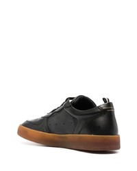 schwarze Leder niedrige Sneakers von Officine Creative