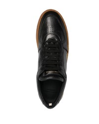 schwarze Leder niedrige Sneakers von Officine Creative