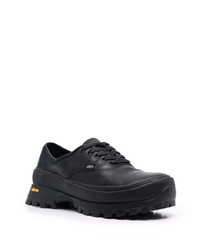 schwarze Leder niedrige Sneakers von Vans
