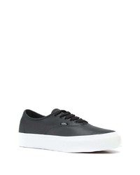 schwarze Leder niedrige Sneakers von Vans