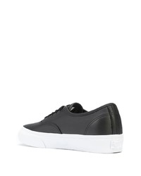 schwarze Leder niedrige Sneakers von Vans