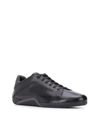 schwarze Leder niedrige Sneakers von BOSS