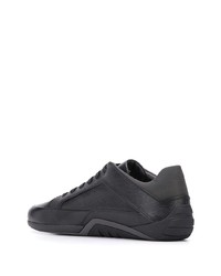 schwarze Leder niedrige Sneakers von BOSS