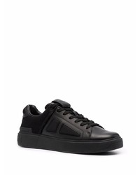 schwarze Leder niedrige Sneakers von Balmain