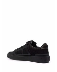 schwarze Leder niedrige Sneakers von Balmain